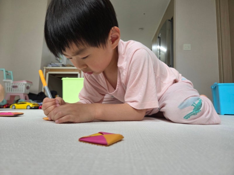 색종이 딱지 접기, 6살 집놀이 추천 (추석 가족놀이)