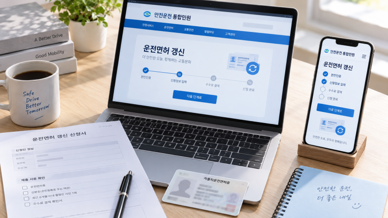 "아직도 시험장 가세요?" 10분 만에 끝내는 운전면허 온라인 갱신