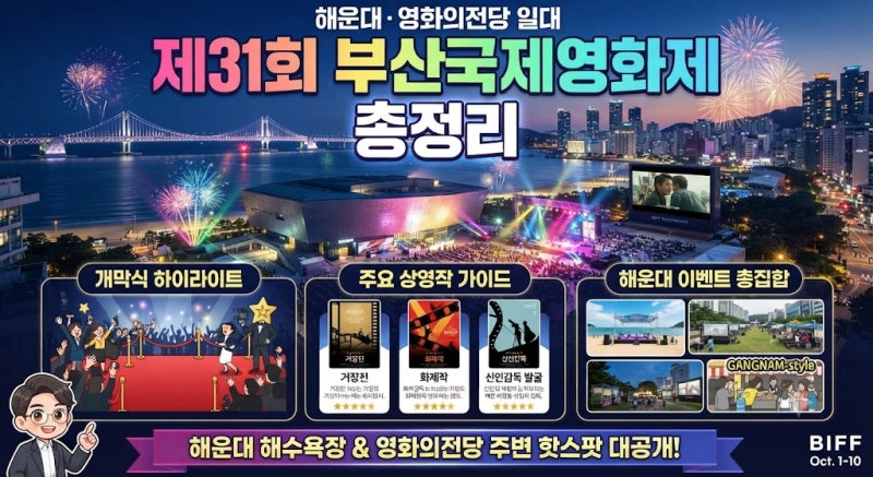 제31회 부산 국제 영화제의 모든 것 총정리! 일정·상영작·예매·프로그램·관람 꿀팁
