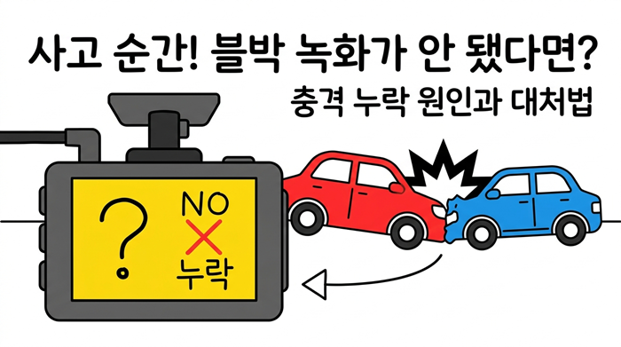 [블랙박스 사고 순간 영상 안 찍혔을 때] 충격 누락 원인과 대처법