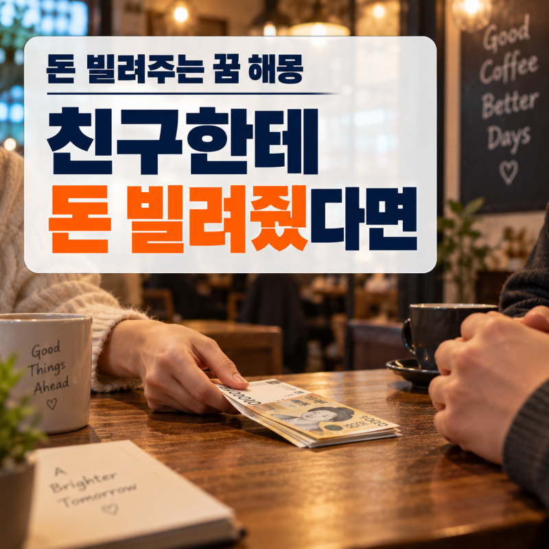 돈 빌려주는 꿈, 친구한테 빌려줬다면 못 받는 걸까요