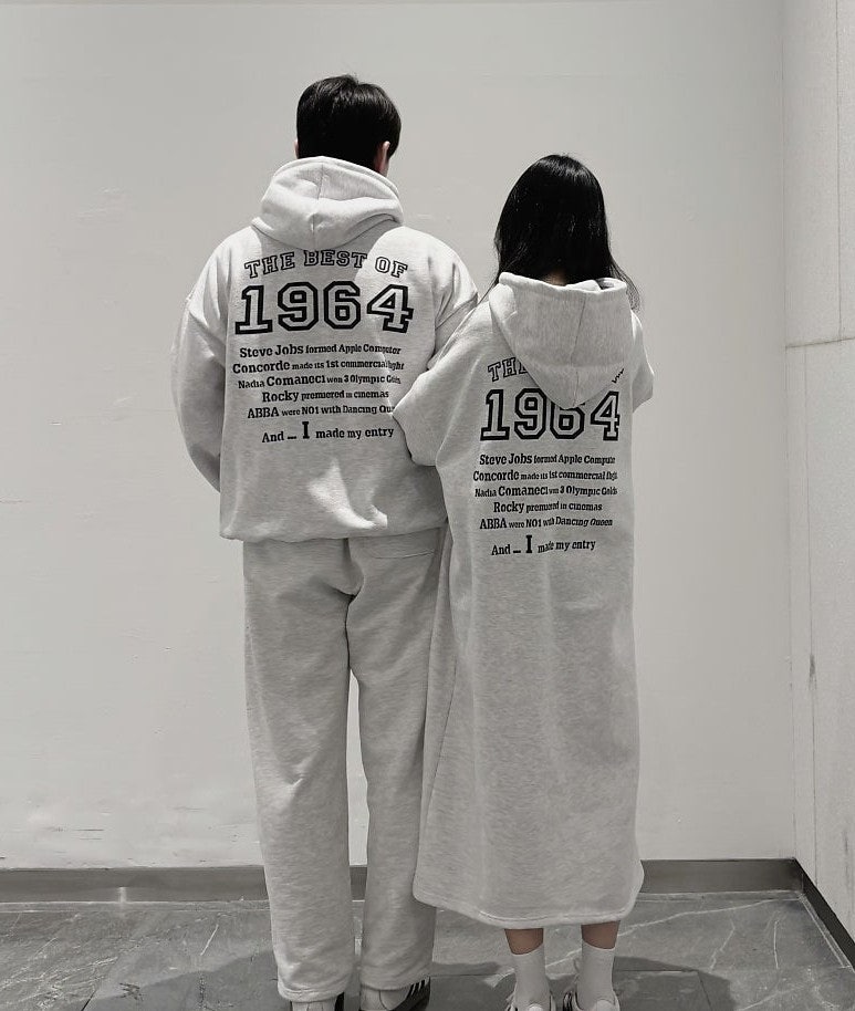 봄 가을 겨울 커플룩 추천 제이문블 1964 빈티지 커플 후드티&후드 롱원피스 시밀러룩 데이트....