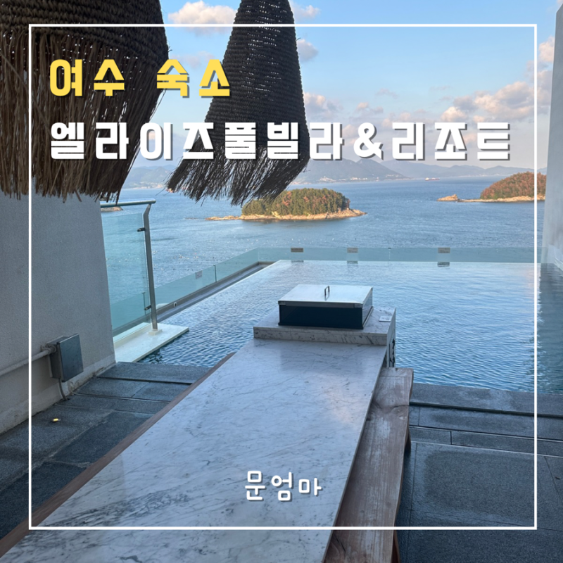 여수 숙소 | 여수 돌산 감성 끝판왕 숙소 엘라이즈 풀빌라&리조트