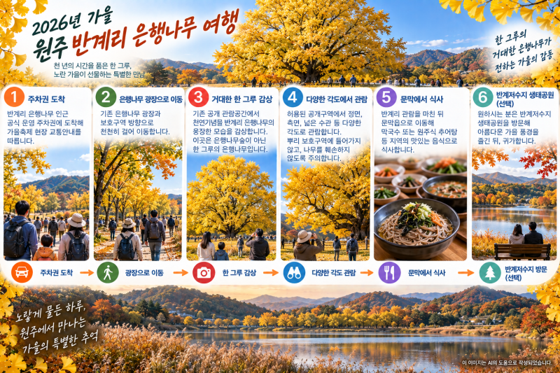 원주 반계리 은행나무 절정 언제? 주차·관람 포인트 총정리