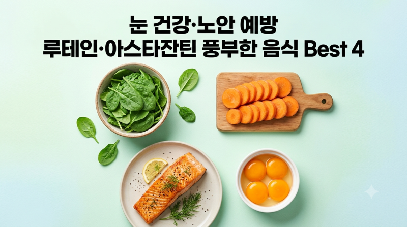 눈 건강·노안 예방?｜루테인·아스타잔틴 풍부한 음식과 식단