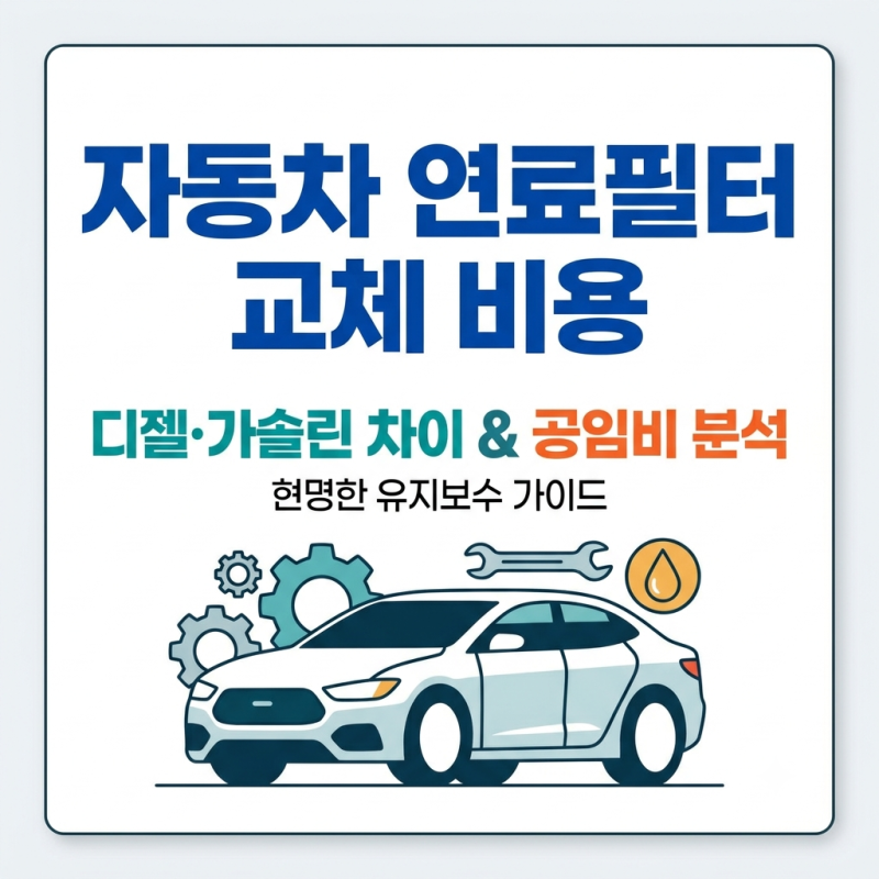 자동차 연료필터 교체 비용, 디젤 가솔린 차이와 공임비 완벽 정리