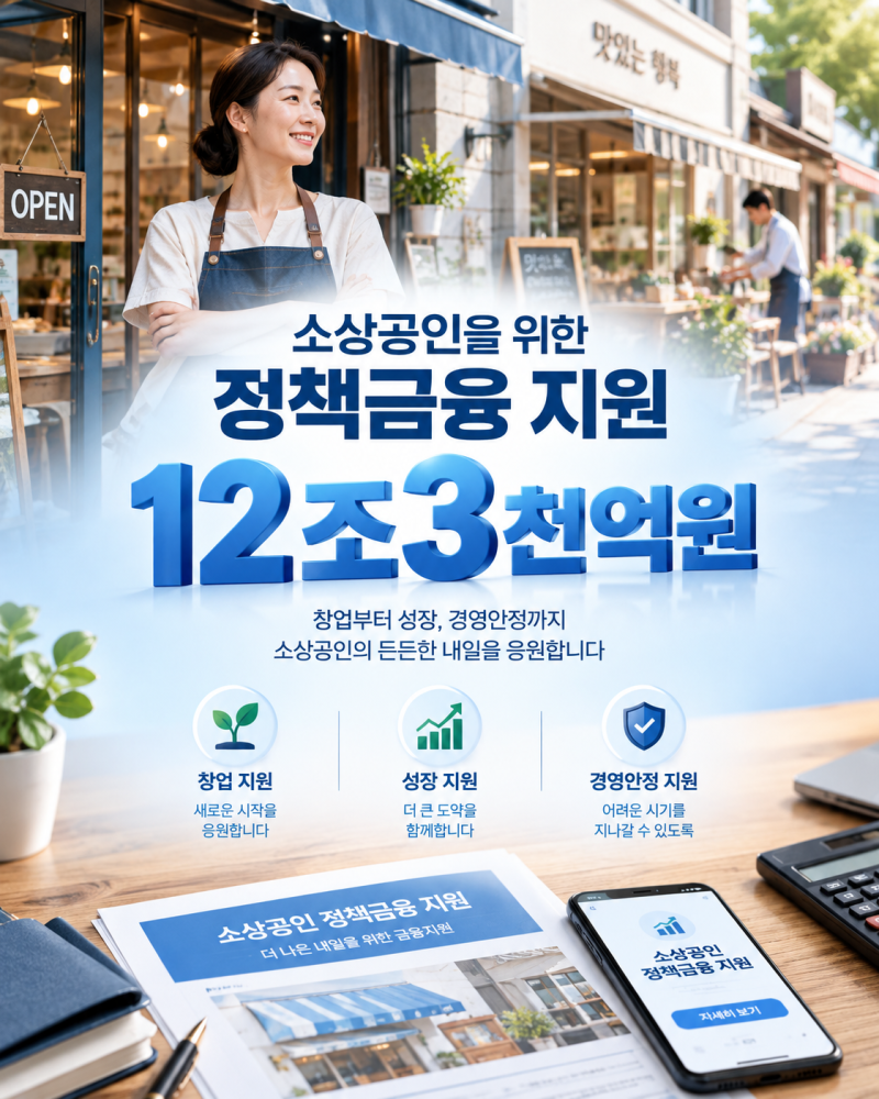 “12조3천억원 풀린다” 소상공인 더드림 패키지, 내 대출에도 적용될까