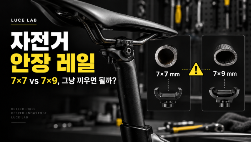 자전거 안장 레일 7×7 vs 7×9｜카본 안장으로 바꿀 때 기존 클램프 그대로 써도 될까?