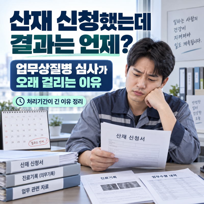 산재 신청했는데 결과는 언제 나올까? 업무상질병 심사가 오래 걸리는 이유