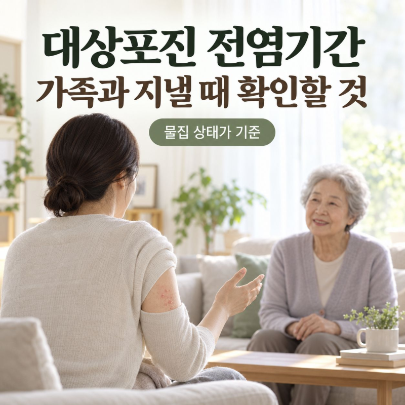 대상포진 전염기간, 가족과 지낼 때 물집 상태를 봐야 하는 이유는?
