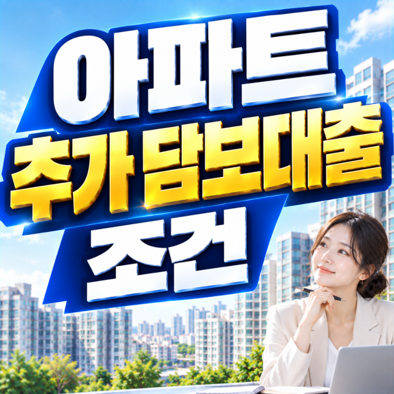 아파트 추가 담보대출 조건, 한도보다 먼저 확인해야 할 5가지
