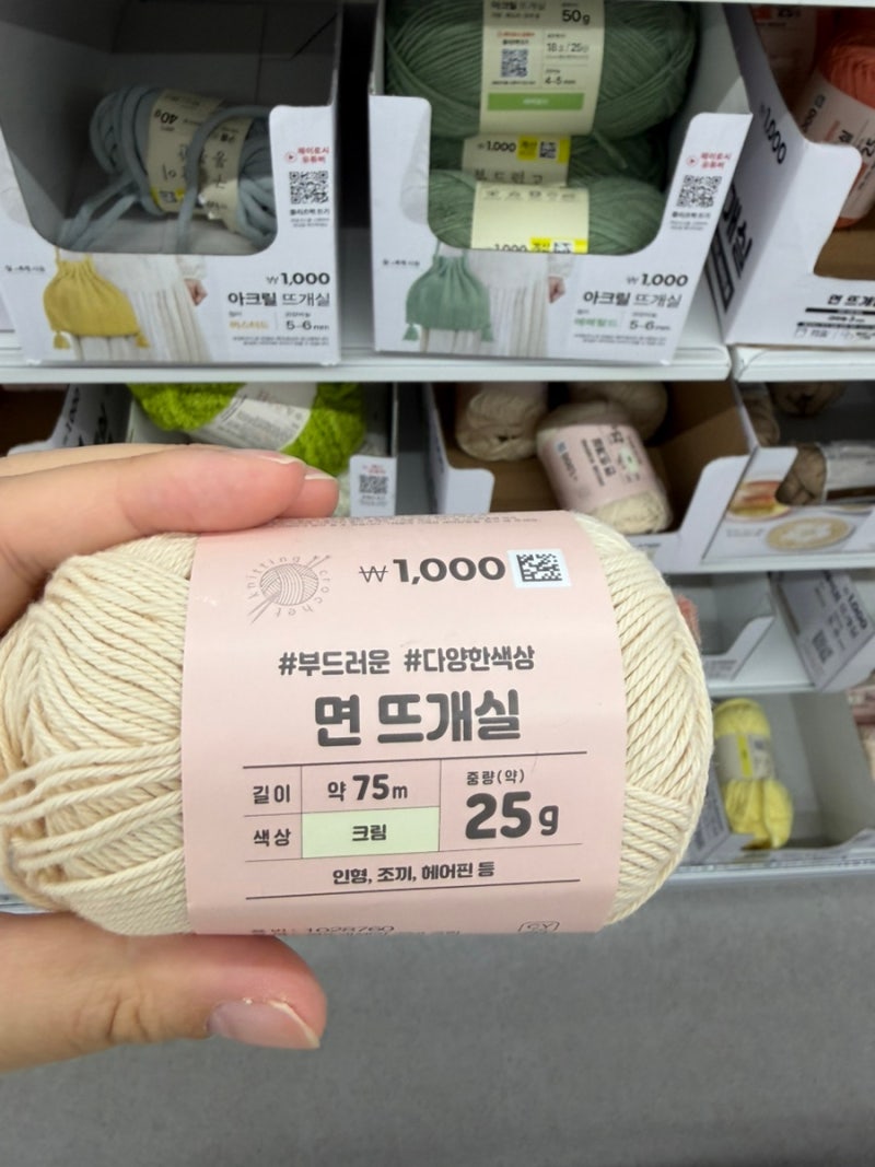 쌀쌀한 날씨 다이소 뜨개실로 뜨개해보자 | 전주 농협 하나로마트 다이소 뜨개실 추천