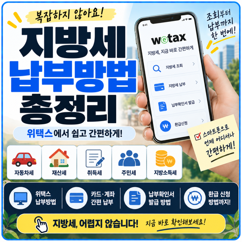 지방세 납부 방법 총정리｜위택스에서 지방세 조회하고 간편하게 납부하는 법