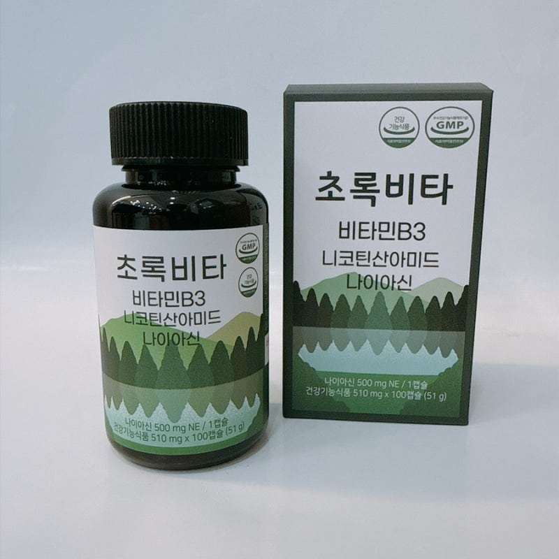 [솔직후기]‘초록비타 비타민B3’ 하루 1캡슐로 챙기는 에너지…나이아신아마이드 100% 챙겼....