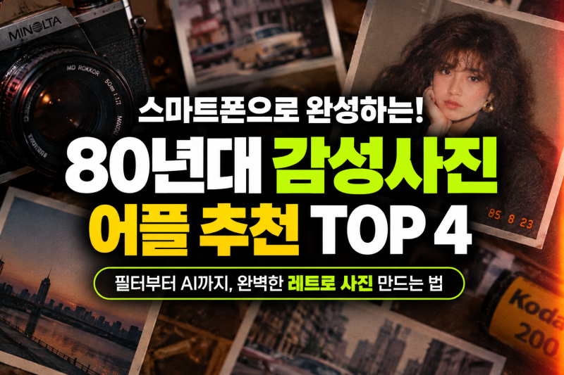 80년대 사진 어플 추천과 AI 프롬프트로 레트로 사진 만들기