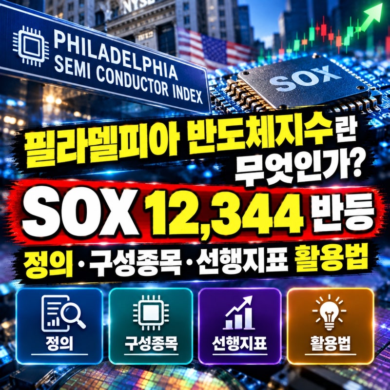 필라델피아 반도체지수란 무엇인가 "SOX 12,344 반등" 정의·구성종목·선행지표 주요 흐름까지