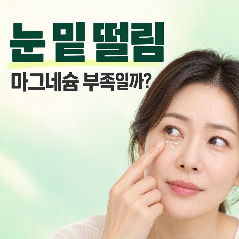 눈 밑 떨림 원인, 정말 마그네슘 부족 때문일까? 멈추는 법까지 정리