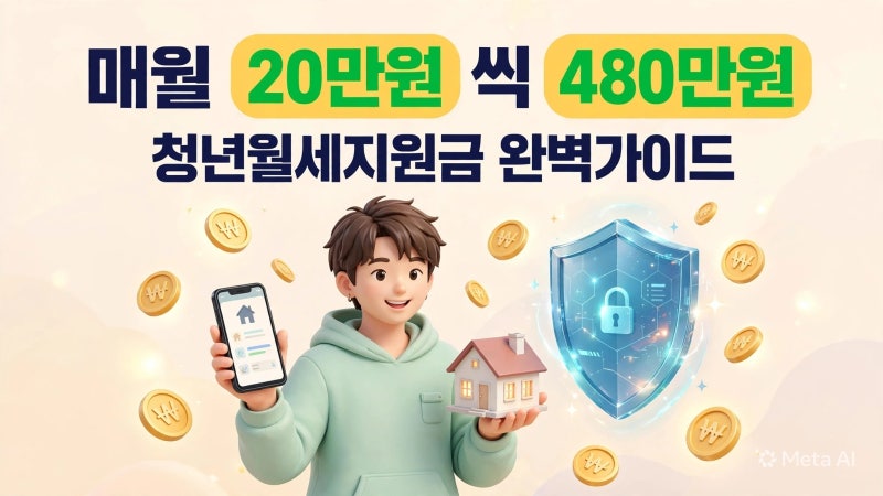 청년월세지원금 조건 확인! 매월 20만 원 혜택받는 꿀팁