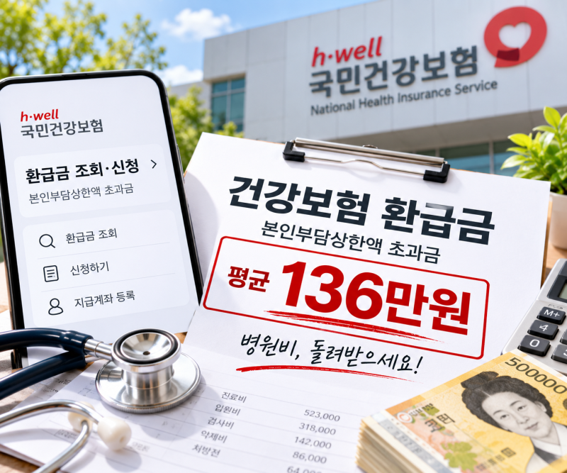 건강보험 환급금 평균 136만원｜본인부담상한액 조회·신청방법
