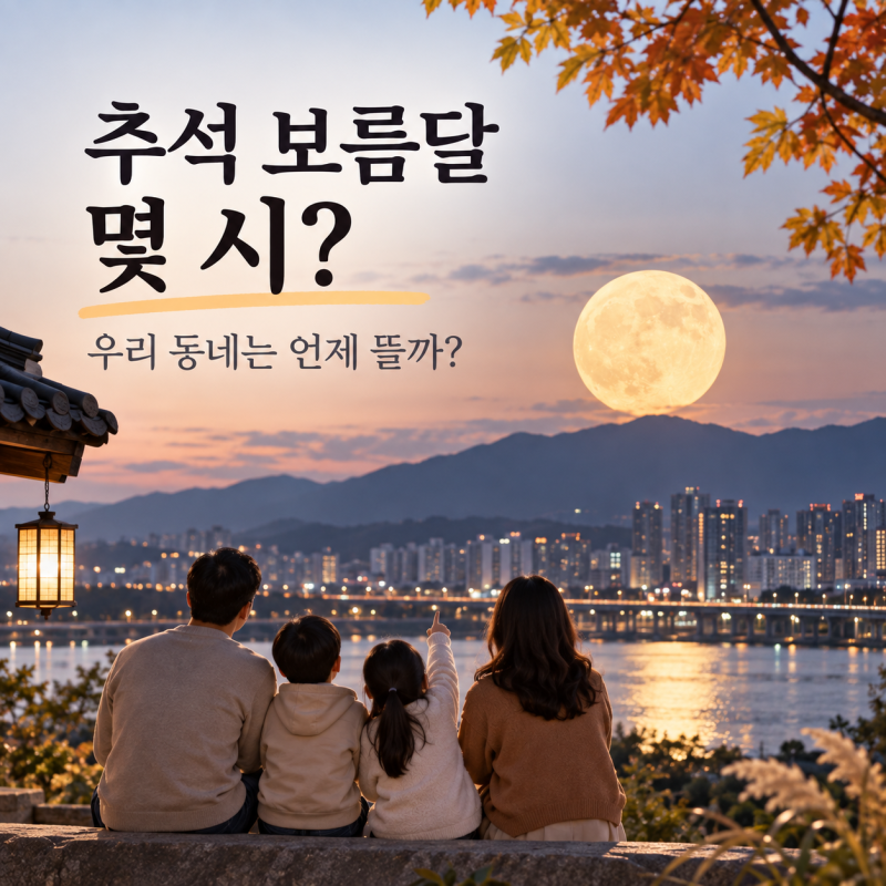 2026 추석 보름달 몇 시에 뜰까? 서울·부산·제주 지역별 시간