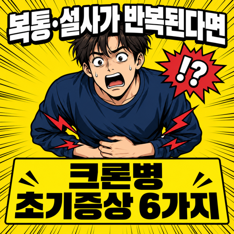 크론병 초기증상 6가지, 복통·설사가 반복될 때 확인할 신호