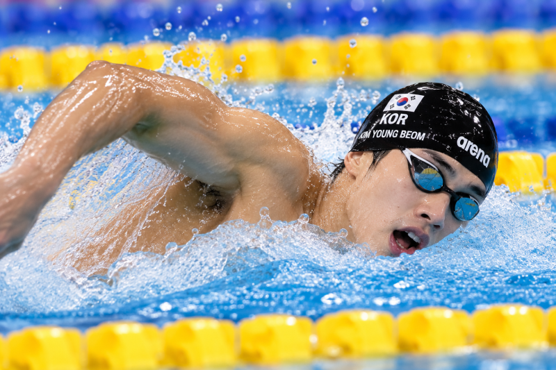 2026 아이치 나고야 아시안게임 금메달리스트 김영범, 자유형 50m 대회 신기록