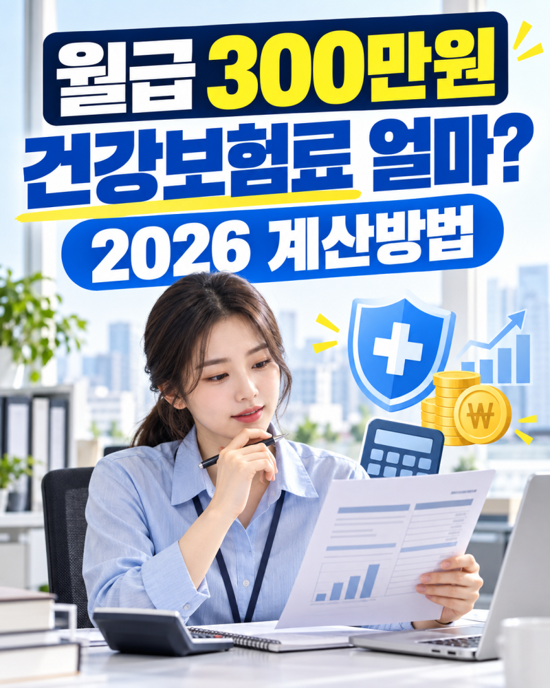 월급 300만원이면 건강보험료 얼마 낼까? 2026 직장인 건강보험료 계산방법