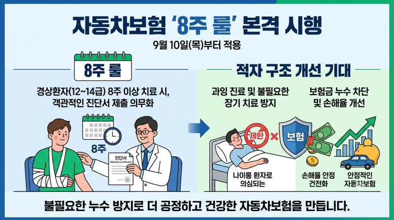 자동차보험 8주 룰, 모르면 보험금 못 받습니다