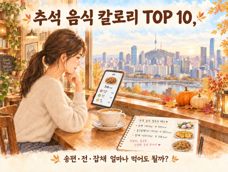 추석 음식 칼로리 TOP 10, 송편·전·잡채 얼마나 먹어도 될까?