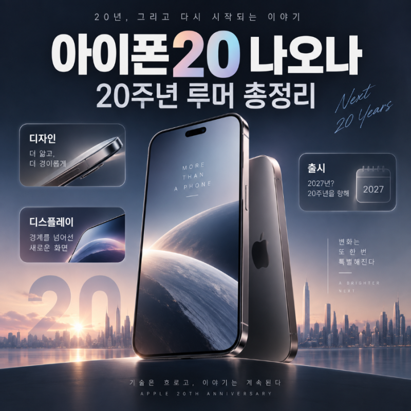 아이폰 20주년, 2027년 아이폰20 나오나? 디자인 완전 바뀐다