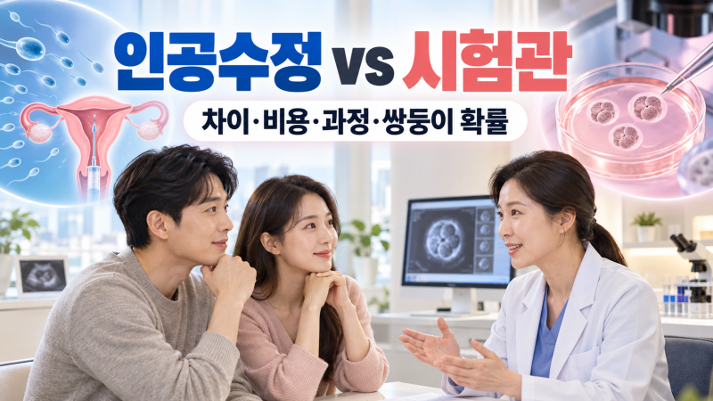 인공수정 시험관 차이 비용과 과정 및 쌍둥이 임신 확률 비교 총정리
