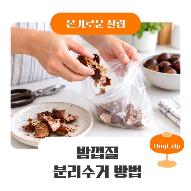 밤껍질 분리수거, 음식물쓰레기일까 일반쓰레기일까