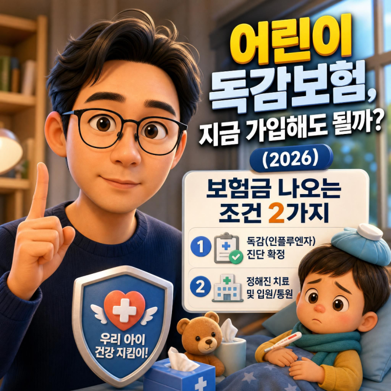 어린이 독감보험, 지금 가입해도 될까? 보험금 나오는 조건 2가지 (2026)