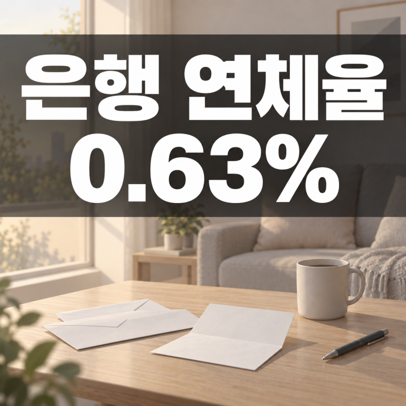 은행 연체율 0.63% — 대출 밀린 분, 90일 전에 신청하면 기록이 안 남습니다