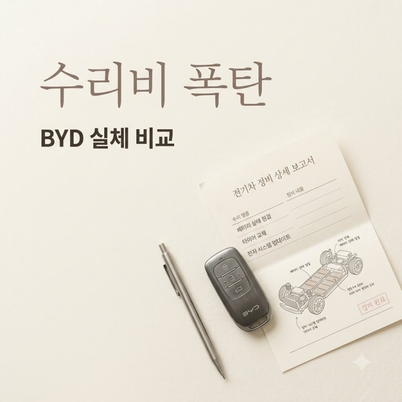 BYD 씨라이언7 돌핀 수리비 폭탄 실체와 수리비 절감 팁