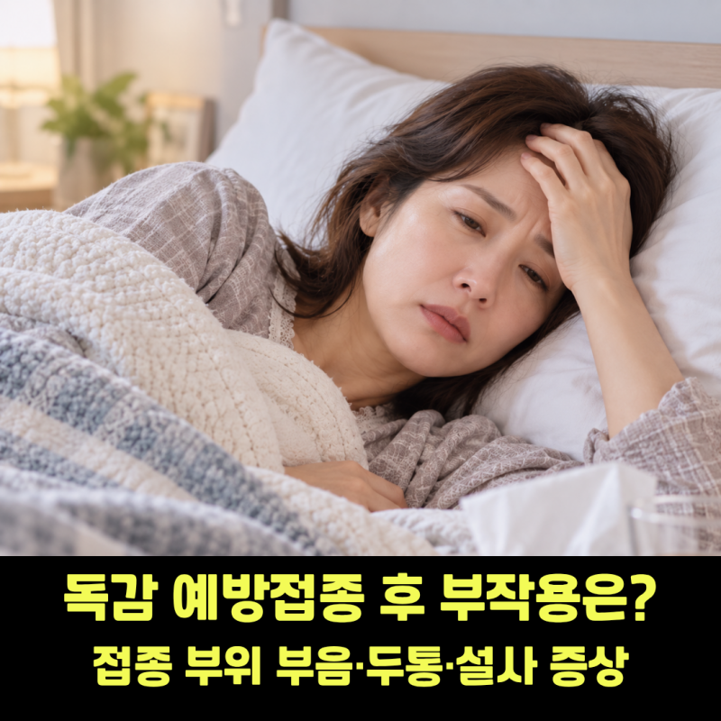 독감 접종 부작용, 접종 부위 붓고 두통·설사 증상 있어도 괜찮을까?