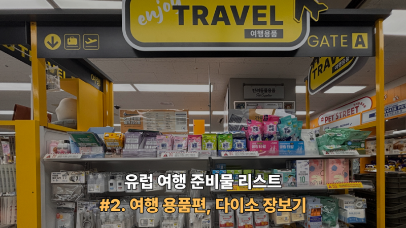 유럽여행 준비물 리스트 #2. 여행 용품편, 캐리어 용품부터 기내•여행 필수템까지! | 다이소 ....