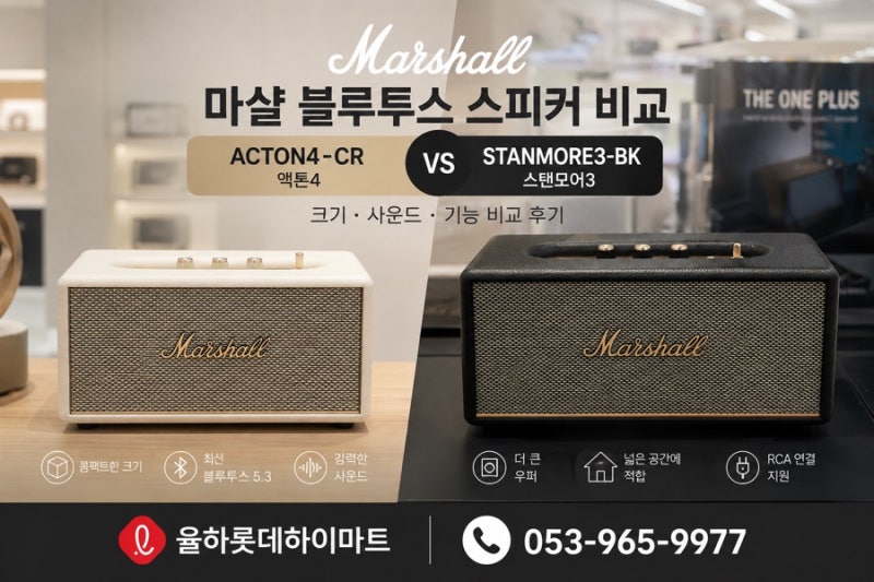 예쁜 블루투스 스피커 찾는다면? 마샬 ACTON4 액톤4 & STANMORE3 스탠모어3 비교