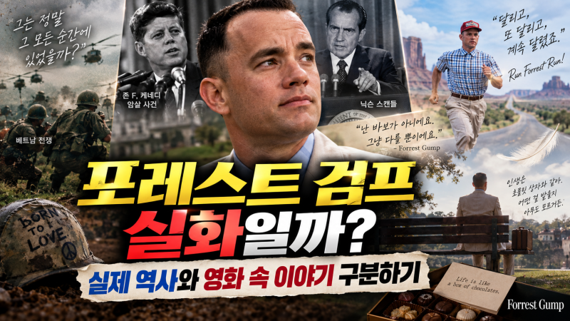 포레스트 검프 실화일까? 실제 역사와 영화 속 이야기 구분하기