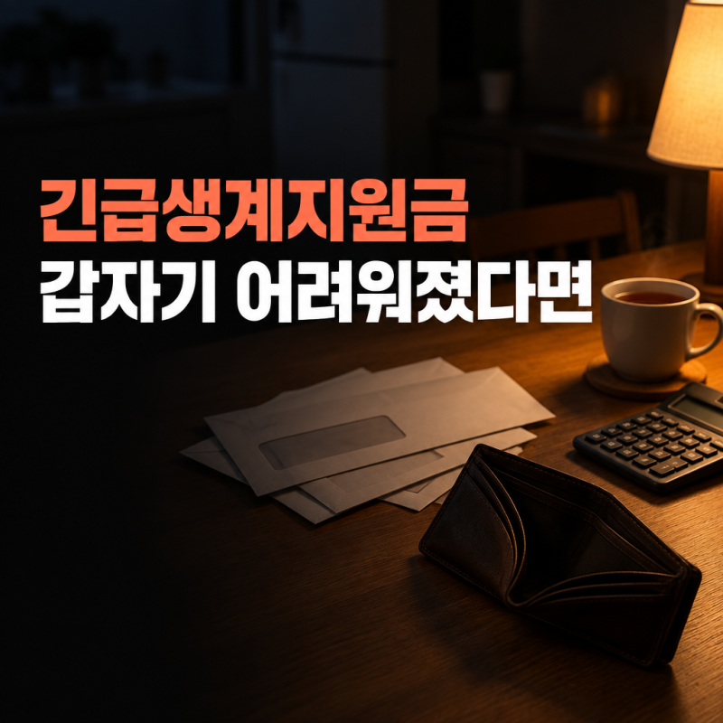 긴급생계지원금 대상자 조건과 신청방법, 갑자기 어려워졌다면 확인하세요