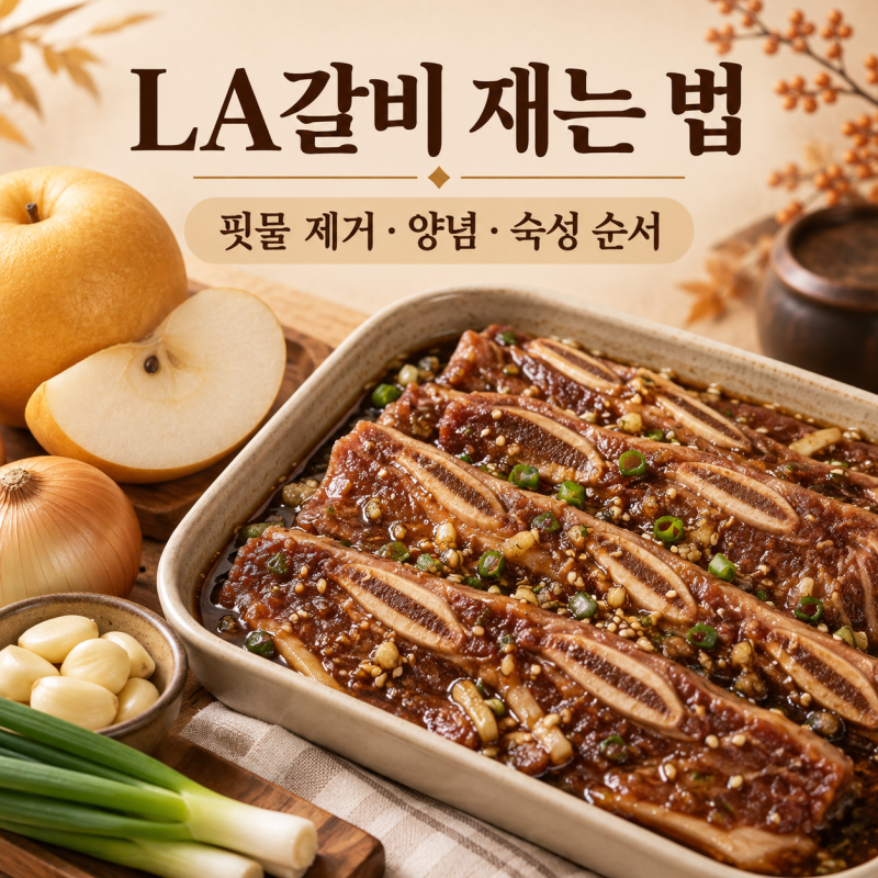 LA갈비 재는 법, 양념이 겉돌지 않게 만드는 핏물 제거와 숙성 순서