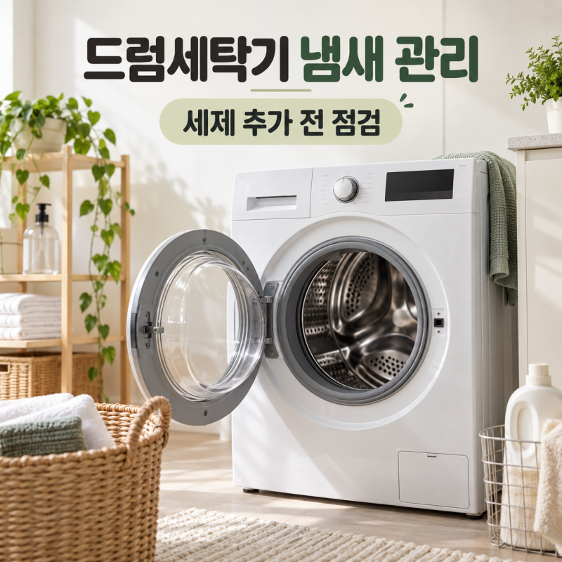 드럼세탁기 냄새 없애는 법, 세제를 더 넣기 전에 확인할 곳