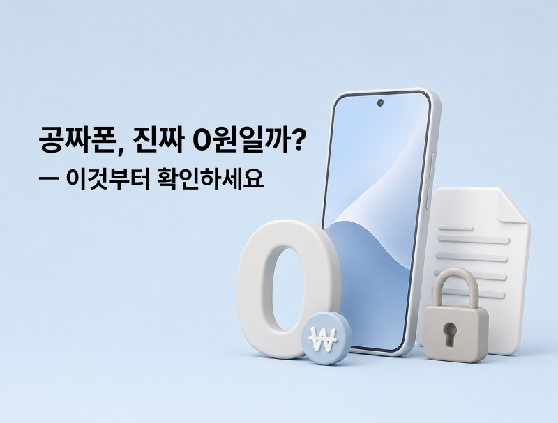 공짜폰, 진짜 0원일까? 이것부터 확인하세요
