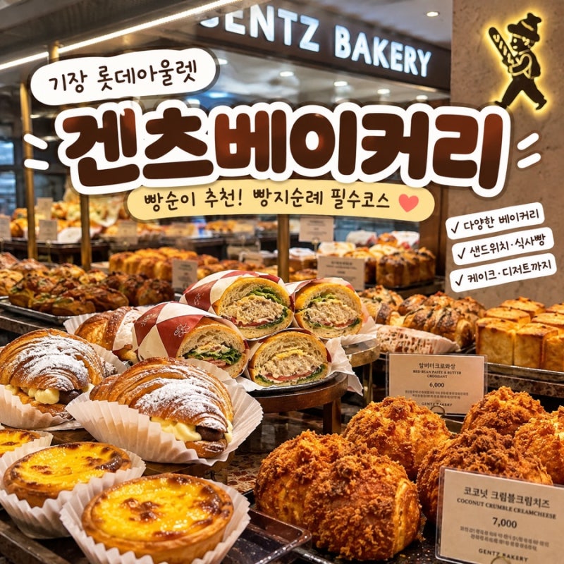 부산 빵지순례 기장 롯데아울렛 빵집 추천 겐츠베이커리 동부산점