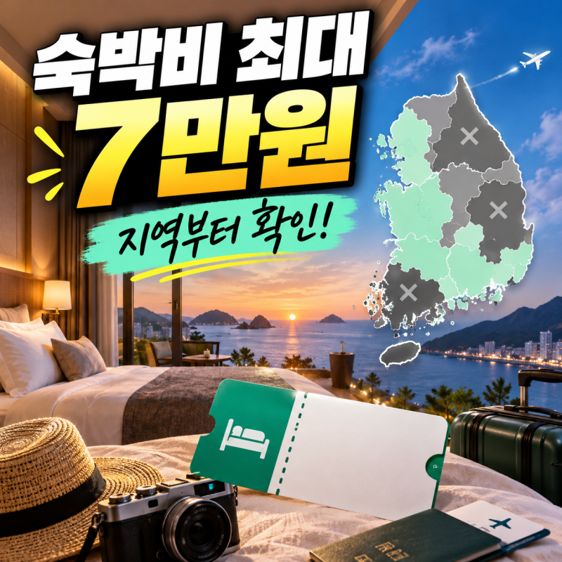 2026 숙박할인권 7만원 받으려면? 지역부터 확인해야 합니다!