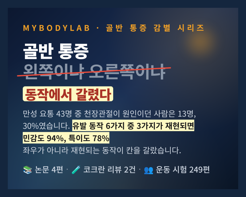 허리 골반 통증 원인과 오른쪽 골반 통증 다리 저림 감별 기준