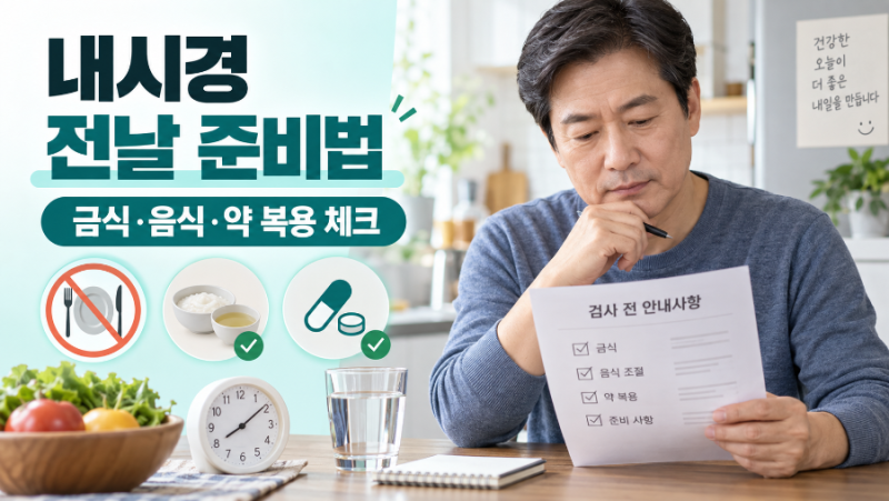 위·대장내시경 전날 준비방법, 음식·금식·약 복용 총정리