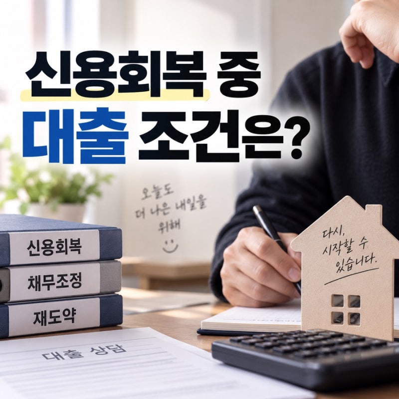 신용회복위원회 채무조정 중 대출 가능할까? 성실상환자 대출 조건 총정리