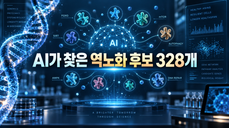 AI가 역노화 후보 유전자 328개를 찾았다? 새 연구도구 3종의 정체