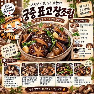 10월 제철 표고버섯 요리 레시피 4종 (궁중식 표고버섯 장조림·담백한 표고버섯 잡채·겉바속....